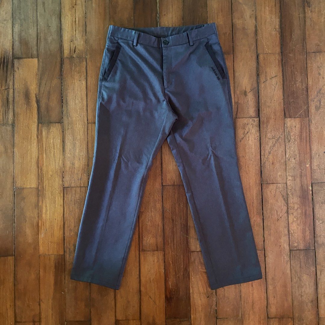 Adidas golf trousers (Category: Trousers) located in Naga. Submitted by decluttertingz_ (Listing ID 1429914793, Image 1). Description: Adidas dark grey golf trousers Size 34 on tag Actual measurements: Waist: 16.5” Leg: 13” Hem: 8” Length: 39” No issues good as new.