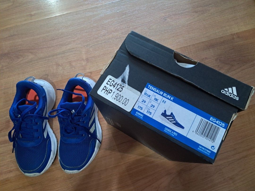 Adidas Tensaur Run K - Blue (Category: Babies & Kids Fashion) located in Quezon City. Submitted by konmare (Listing ID 1429858874, Image 2). Description: RFS Outgrown Pickup at QC.