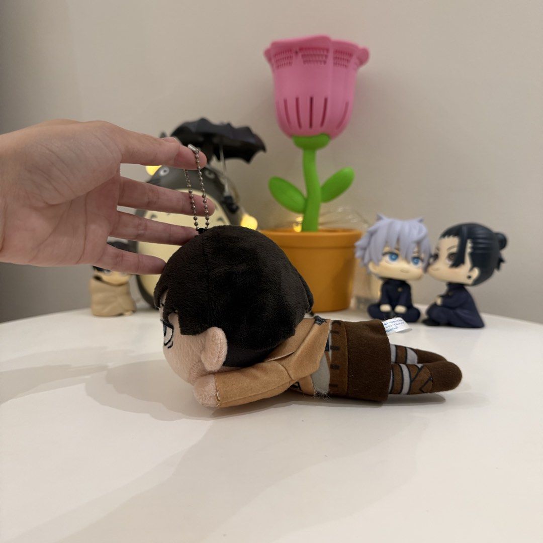 Attack on Titan Levi Plush Charm (medyo malaki) (Category: Plushies & Soft Toys) located in San Pedro. Submitted by jellybean.co (Listing ID 1429935841, Image 3). Description: - Adorable Levi plushie - Features Levi in his iconic outfit - Small and compact size - Includes a keychain for easy portability - Ideal gift for Attack on Titan fans and anime lovers.