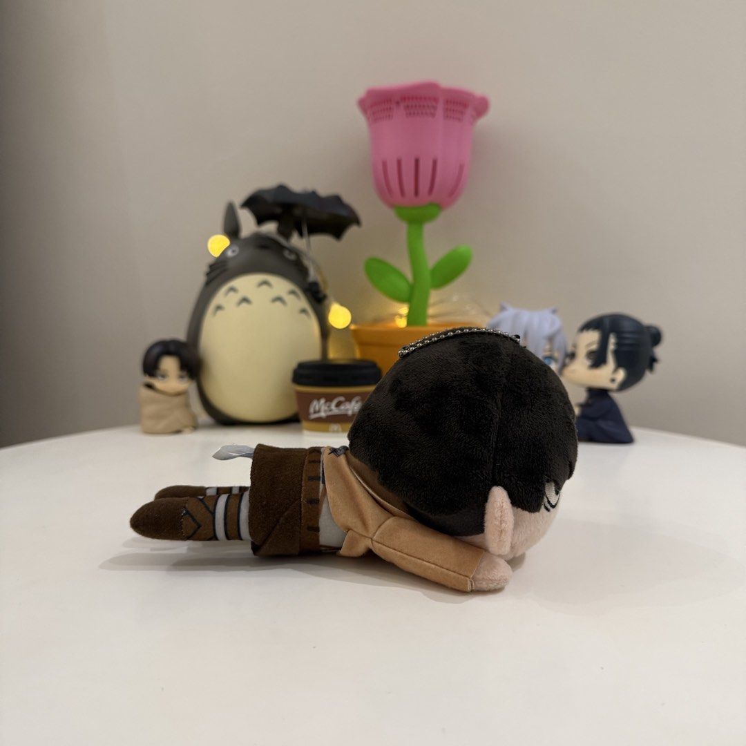 Attack on Titan Levi Plush Charm (medyo malaki) (Category: Plushies & Soft Toys) located in San Pedro. Submitted by jellybean.co (Listing ID 1429935841, Image 2). Description: - Adorable Levi plushie - Features Levi in his iconic outfit - Small and compact size - Includes a keychain for easy portability - Ideal gift for Attack on Titan fans and anime lovers.