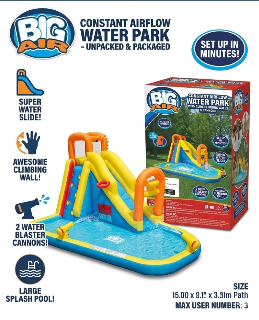 Big Air Constant Airflow Water Park Inflatable, Hobbies & Toys, Toys ...