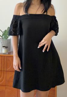 sachin and babi light blue dress Black Off the Shoulder Dresses