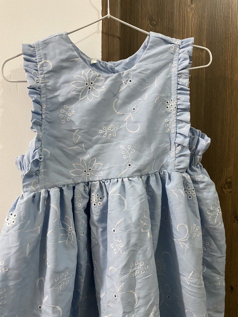 Blue Embroidered Dress - Size L (Category: Babies & Kids Fashion) located in General Trias. Submitted by heeeymich (Listing ID 1429998190, Image 2). Description: Blue Embroidered Dress preloved of mh daughter Size: Large (4-7yrs old depends on kids size) .