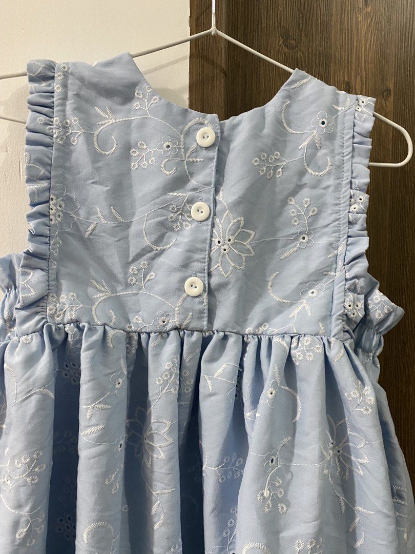 Blue Embroidered Dress - Size L (Category: Babies & Kids Fashion) located in General Trias. Submitted by heeeymich (Listing ID 1429998190, Image 3). Description: Blue Embroidered Dress preloved of mh daughter Size: Large (4-7yrs old depends on kids size) .