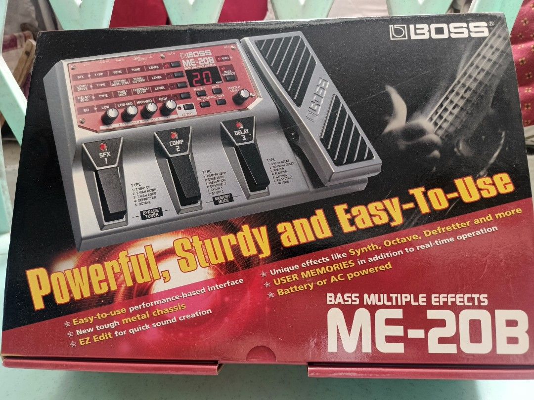 Boss ME-20B Bass Multiple Effects Pedal (Category: Musical Instruments) located in Manila. Submitted by fred.estioco (Listing ID 1429875695, Image 1). Description: for sale! Boss ME-20B bass guitar processor.. good as new na stock lang halos hindi nagamit complete box manual at CD.. .