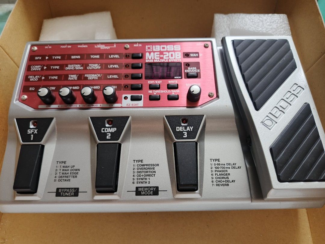 Boss ME-20B Bass Multiple Effects Pedal (Category: Musical Instruments) located in Manila. Submitted by fred.estioco (Listing ID 1429875695, Image 3). Description: for sale! Boss ME-20B bass guitar processor.. good as new na stock lang halos hindi nagamit complete box manual at CD.. .