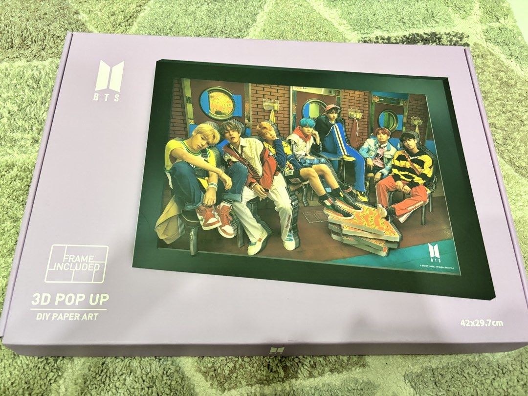 BTS 3D Pop Up DIY Paper Art (Category: Art & Prints) located in Pasig City. Submitted by kapcha4 (Listing ID 1429948102, Image 1). Description: Unused, complete set RFS: decluttering.