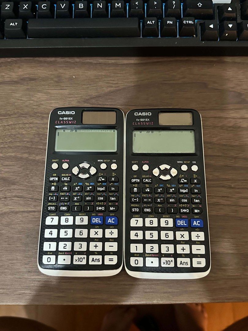 CASIO Scientific Calculator (Category: Other Gadgets) located in San Juan City. Submitted by fifibear31 (Listing ID 1429971136, Image 1). Description: Php 800 each / Php 1,300 for both No issues but there are writings on the back & No covers or boxes.