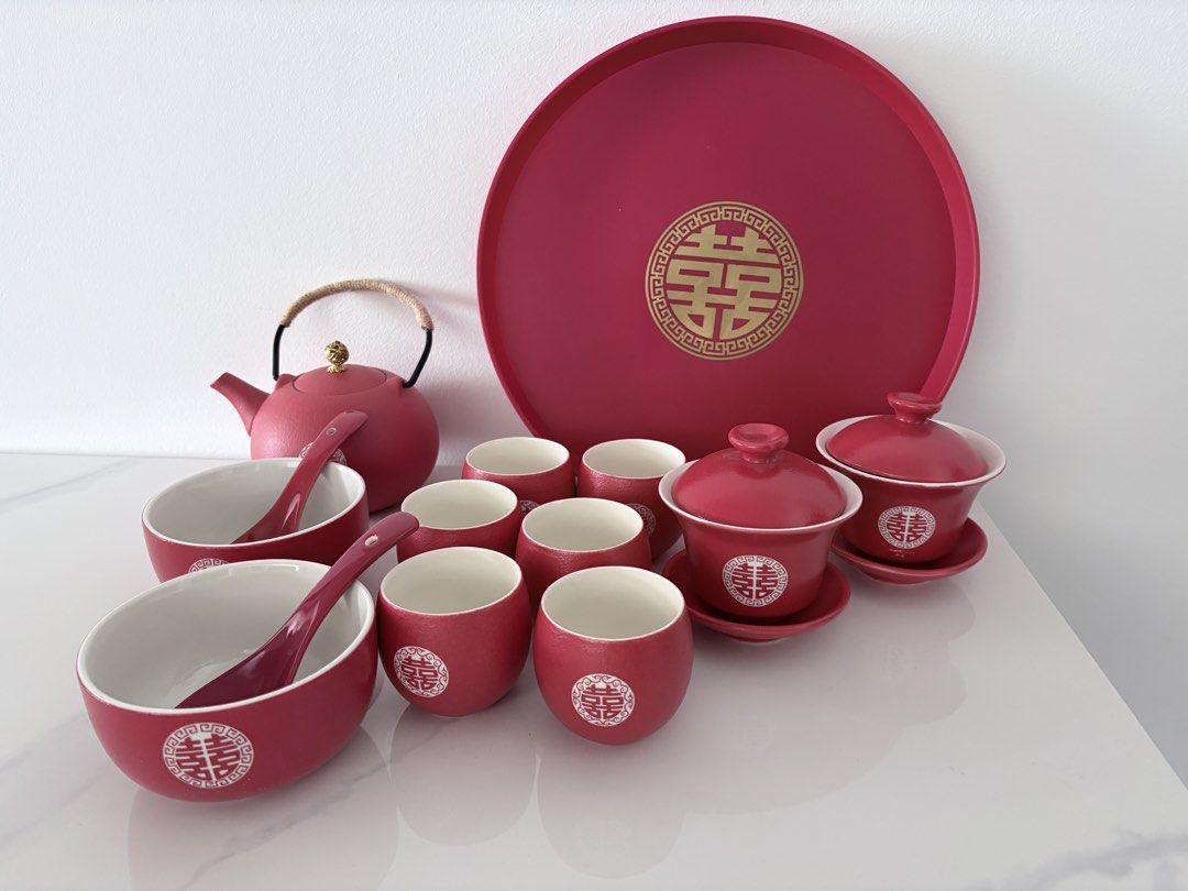 Chinese Wedding Tea Set / Guo Da Li