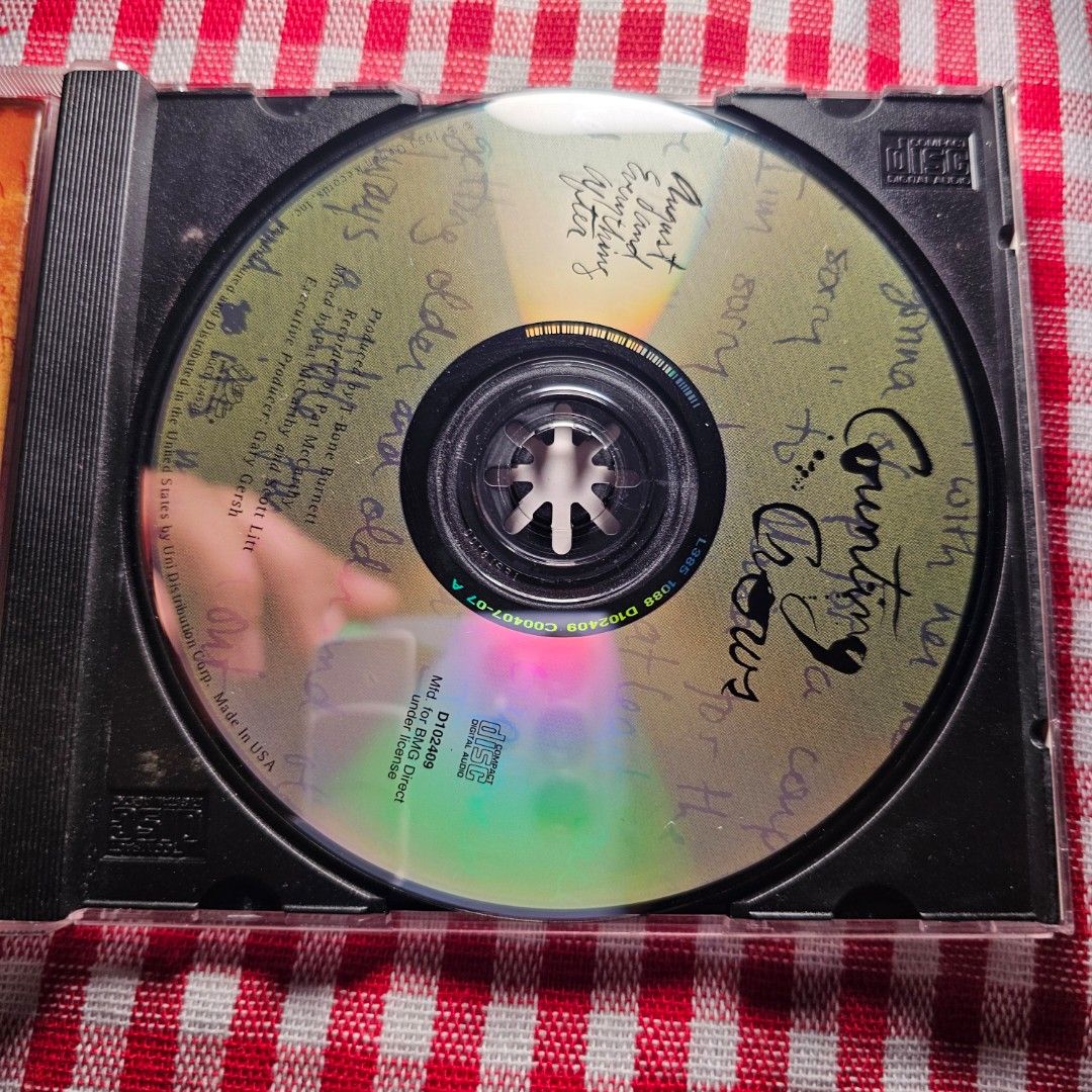 Counting Crows - August and Everything After CD - CD VG (Category: CDs & DVDs) located in Quezon City. Submitted by serefrenpaz (Listing ID 1430017104, Image 2). Description: CD of the album "August and Everything After" by Counting Crows. The CD case and disc are included. The booklet contains lyrics and credits. The album features songs like "Mr. Jones" and "Round Here"..
