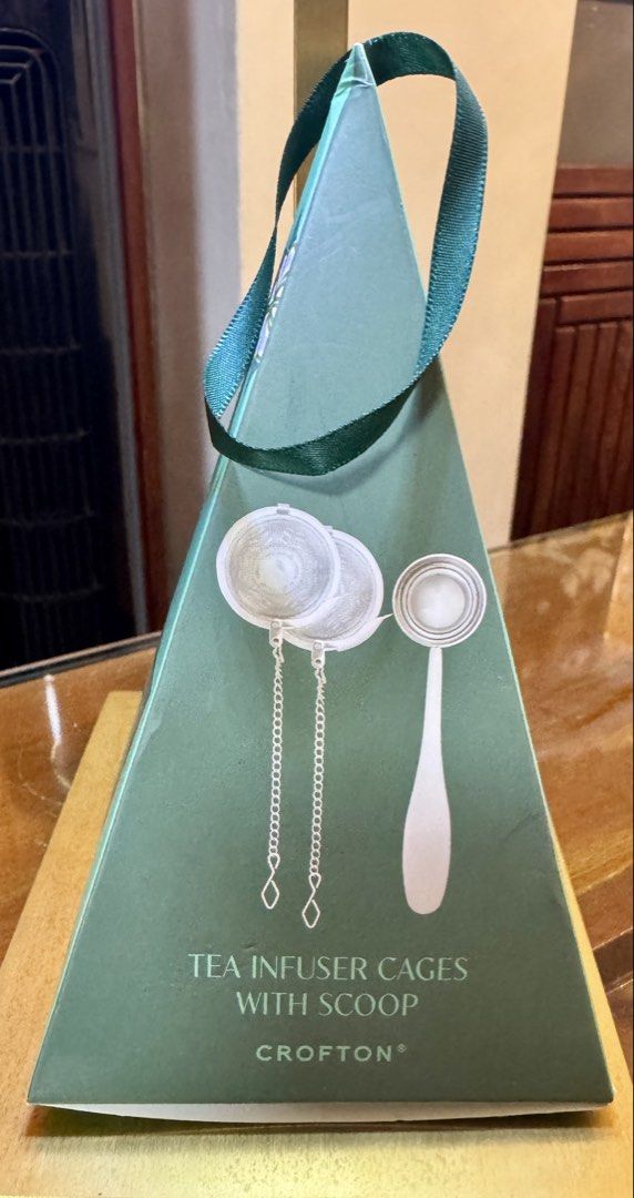 Crofton Tea Infuser Cages with Scoop (Category: Coffee & Tea Tableware) located in Quezon City. Submitted by kryshnanzyanna (Listing ID 1429954219, Image 2). Description: Crofton Tea Infuser Basket with Scoop - Stainless Steel 😍Php 500😍.