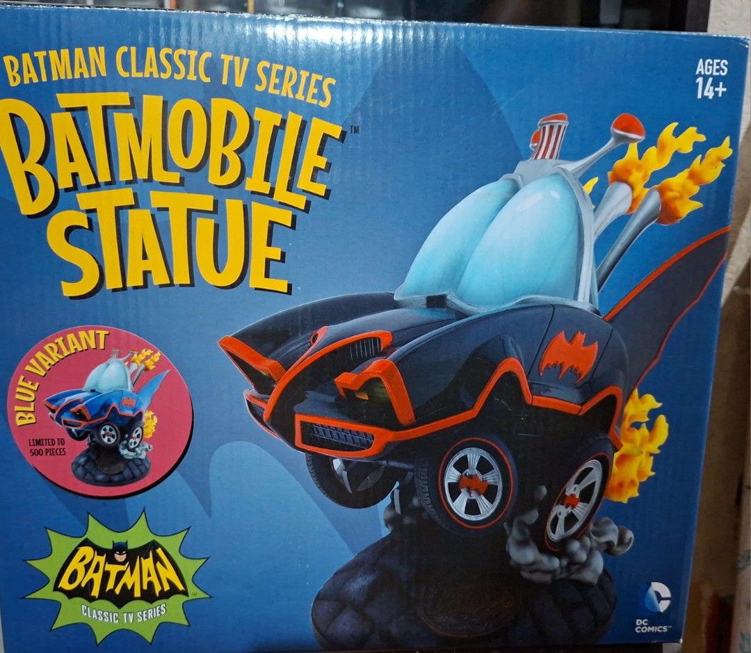 Cryptozoic Entertainment DC Comics Batman Classic TV Series Batmobile Statue (Category: Vehicle & Diecast Models) located in Bulacan. Submitted by buymystuff.doit (Listing ID 1429947637, Image 1). Description: Price: 5k Php Condition: MIB. Opened strictly for inspection. Item is in excellent condition. Made of polystone. Absolutely Authentic. No bootleg garbage here. Meetups ONLY within Marilao, Bulacan area. Shipping via Lalamove or JRS. NO COP.