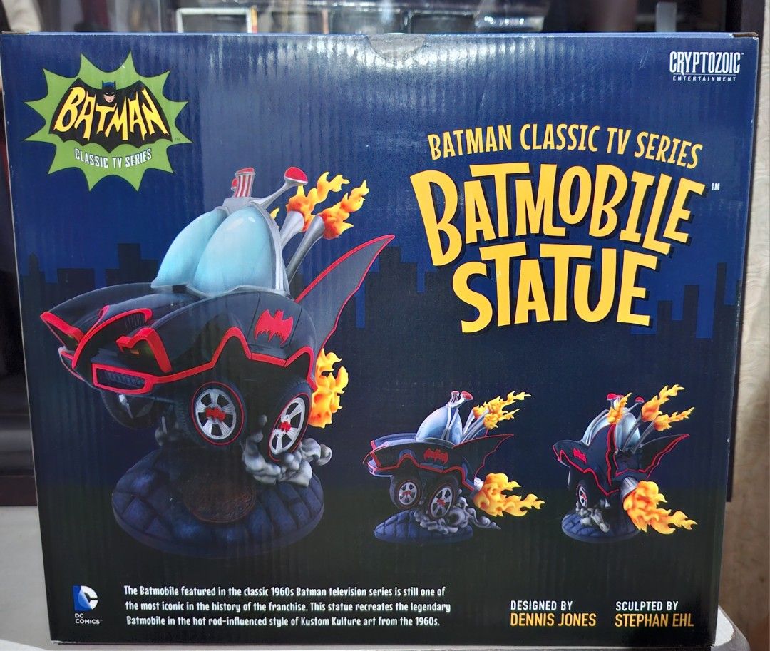 Cryptozoic Entertainment DC Comics Batman Classic TV Series Batmobile Statue (Category: Vehicle & Diecast Models) located in Bulacan. Submitted by buymystuff.doit (Listing ID 1429947637, Image 2). Description: Price: 5k Php Condition: MIB. Opened strictly for inspection. Item is in excellent condition. Made of polystone. Absolutely Authentic. No bootleg garbage here. Meetups ONLY within Marilao, Bulacan area. Shipping via Lalamove or JRS. NO COP.