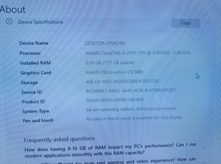 Dell Inspiron Desktop PC - Intel Core i3419592630017740802