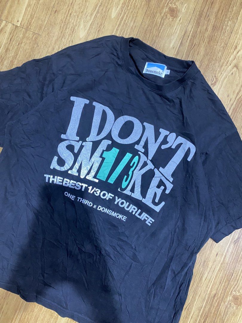 Donsmoke I Don't Smoke Graphic Tee (Category: Tshirts & Polo Shirts ) located in Cebu City. Submitted by bargain_garage (Listing ID 1430019740, Image 3). Description: I Don’t Sm*ke | One Third Measurements : - 22 | Width - 26.5 | Lenght Excellent As new! Medium Authentic✅ 380! Only Shipping fee is not yet included..