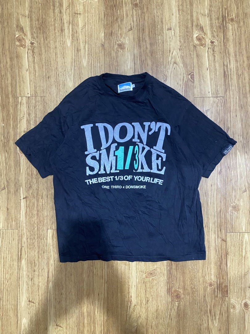 Donsmoke I Don't Smoke Graphic Tee (Category: Tshirts & Polo Shirts ) located in Cebu City. Submitted by bargain_garage (Listing ID 1430019740, Image 1). Description: I Don’t Sm*ke | One Third Measurements : - 22 | Width - 26.5 | Lenght Excellent As new! Medium Authentic✅ 380! Only Shipping fee is not yet included..