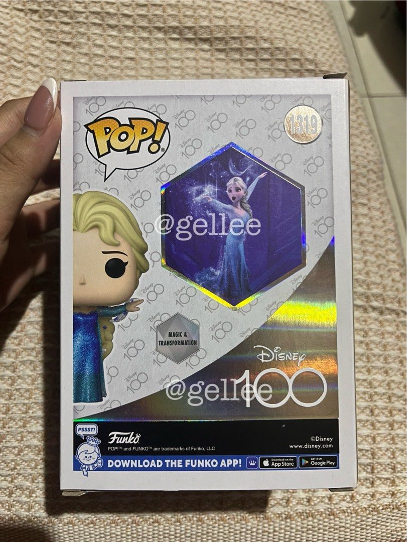Funko Pop! Disney 100 Elsa Diamond Collection (Category: Designer & Blind Box Toys) located in Pasig City. Submitted by gellee (Listing ID 1429871023, Image 2). Description: - bought this from CO. the collectible store - figurine & box in very good condition - figure 1319 - Disney 100 rfs: No space yet to display it properly .