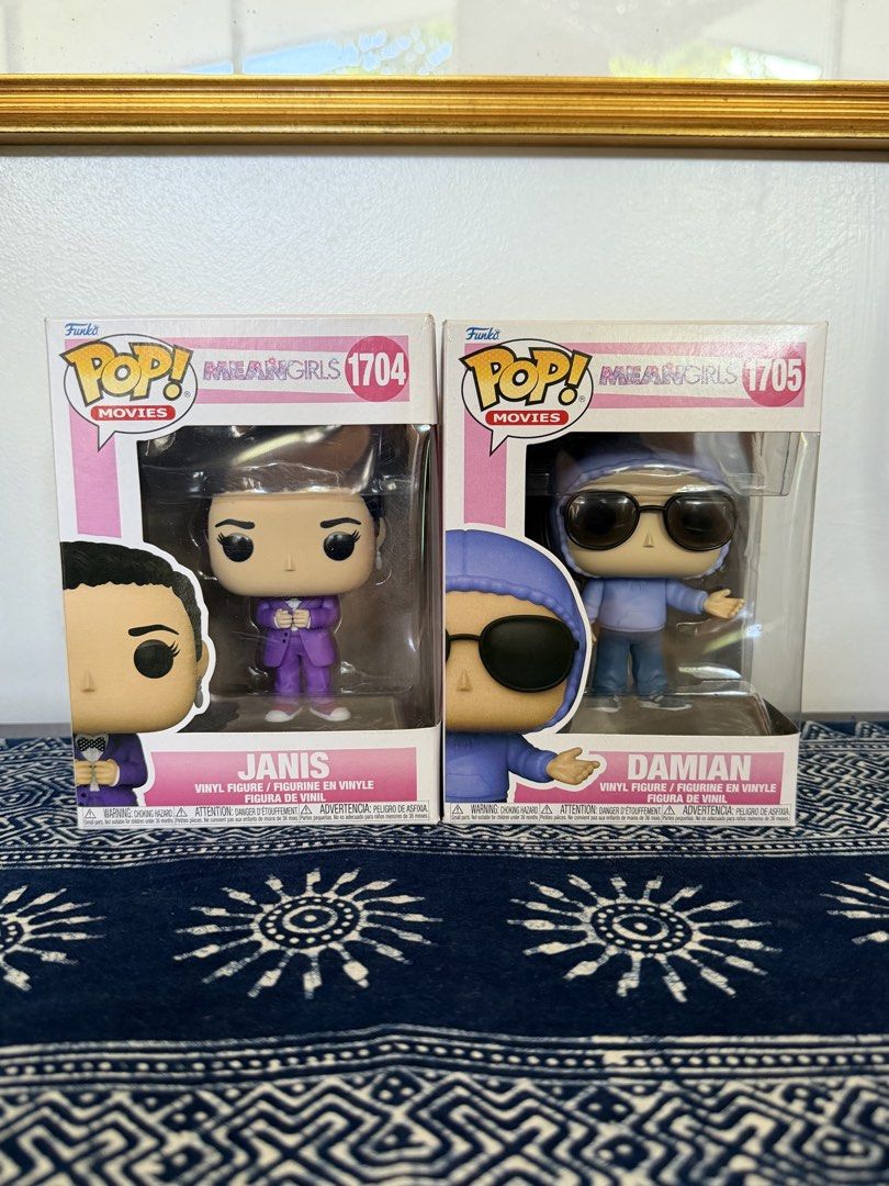 Funko Pop Mean Girls (Category: Designer & Blind Box Toys) located in Quezon City. Submitted by cc.cloudy (Listing ID 1429896627, Image 1). Description: Selling as set only. Mean Girls edition (Janis & Damian) From Filbar’s.