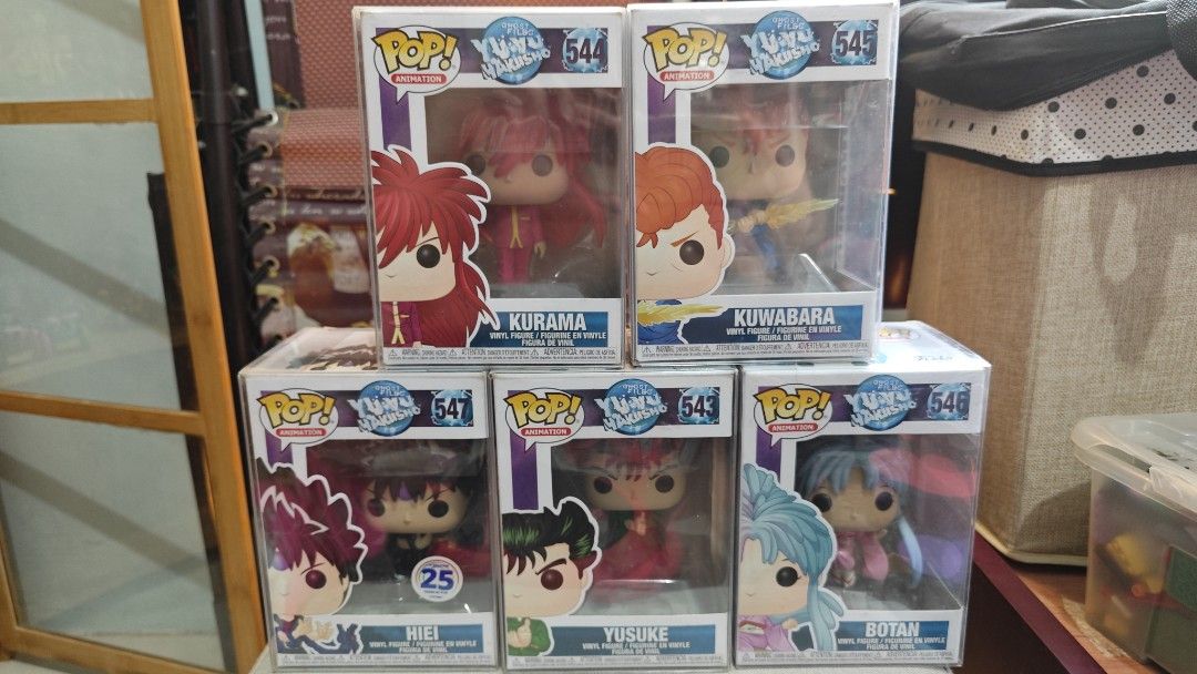 Funko Pop! Yu Yu Hakusho Figures (Vaulted) (Category: Figurines & Statues) located in Manila. Submitted by skyreva (Listing ID 1429876189, Image 1). Description: Set Sale. with boss protector.