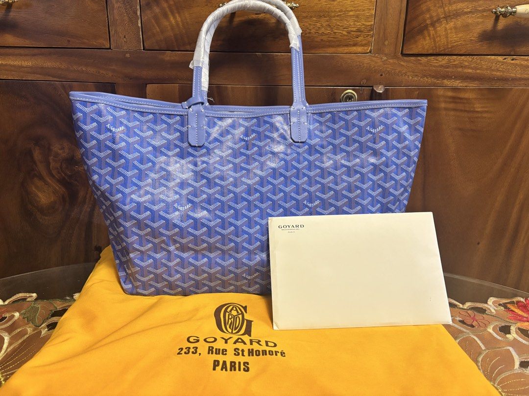 Goyard tote bag (Category: Luxury Bags & Wallets) located in Imus. Submitted by bagsofblessings24 (Listing ID 1429867226, Image 1). Description: Goyard like new condition With dustbag and purchase card Excellent quality Length 18.75 in (flat) x height 10.25 in x bottom 5in Pm for offer and other details Accepts lay away plan Supplier quality guaranteed but no certificate of authenticity Disclaimer: Bags of Blessings is not associated or affiliate
