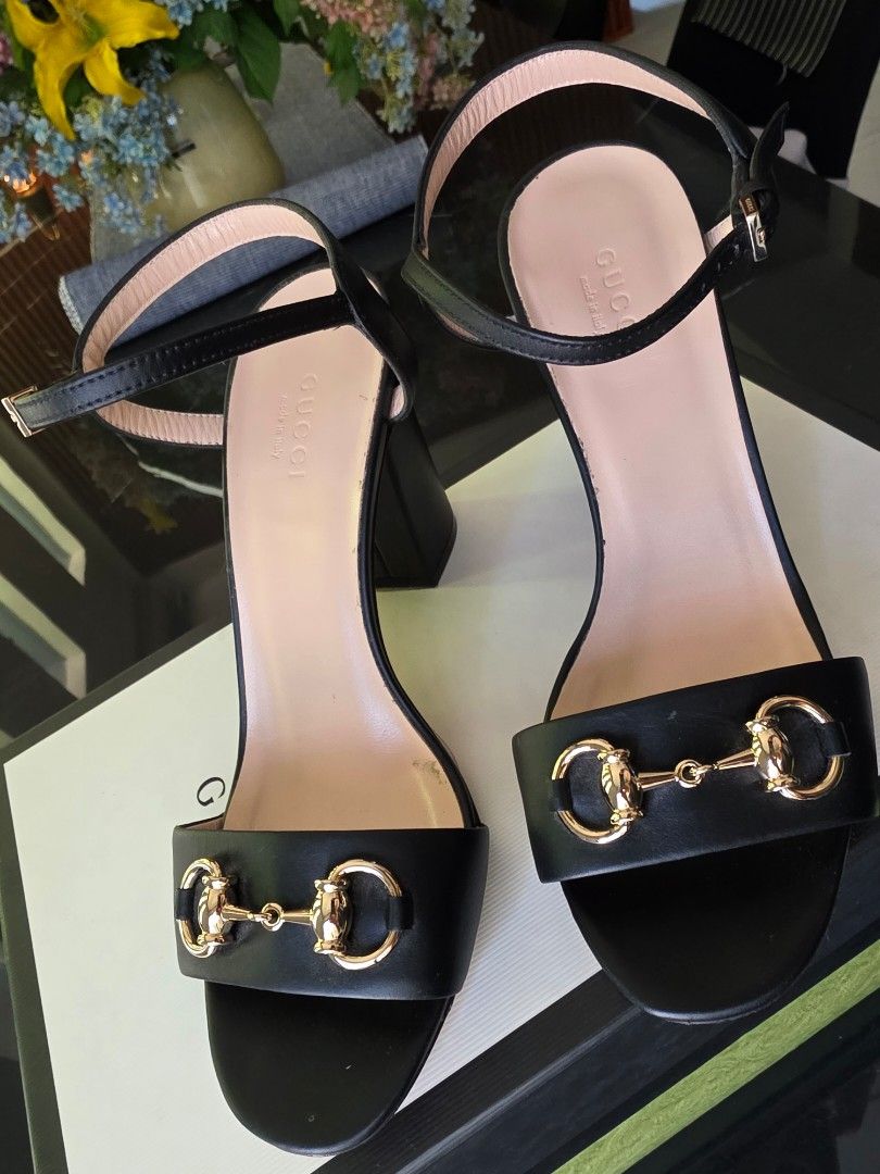 Gucci Horsebit Sandals - Size 36.5 (Category: Flats & Sandals) located in Mandaluyong City. Submitted by calibre915 (Listing ID 1429867144, Image 3). Description: Unworn Gucci horsebit leather heels Size 36.5 complete with box and dustbag RFS : bought a wrong size I'm not reseller, my personal item no meet ups delivery c/o buyer.