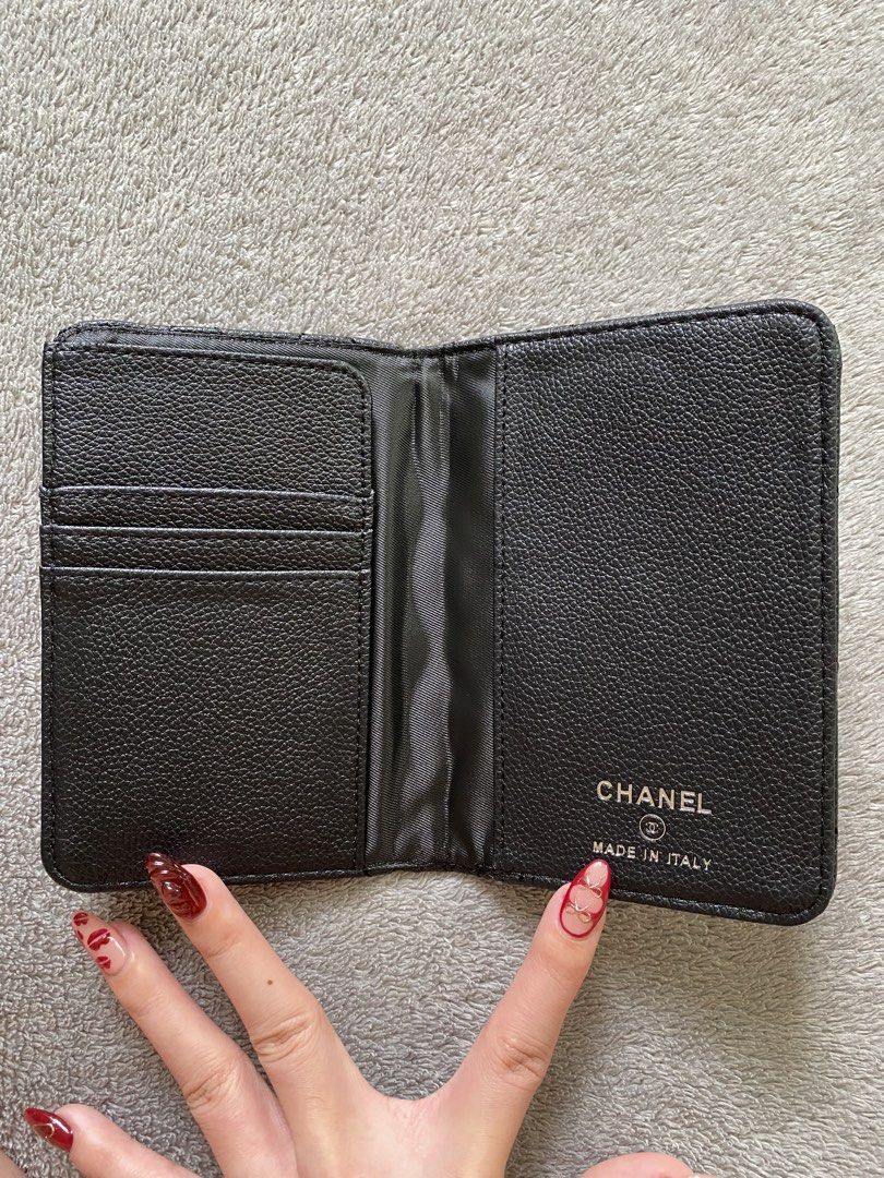 GWP Chanel Passport Holder (Category: Luxury Bags & Wallets) located in Quezon City. Submitted by shop.jennyn (Listing ID 1429871166, Image 2). Description: Chanel Passport Holder This is a GWP (or gift with purchase). ☁️ brand new;not use ☁️ comes with paper bag (no box) ☁️ gold hardware ☁️ no idea if it is authentic/genuine ☁️ actual pictures posted P1,300 rfs: initially bought this for myself but selling it bcs i need funds 🚨 strictly no refu