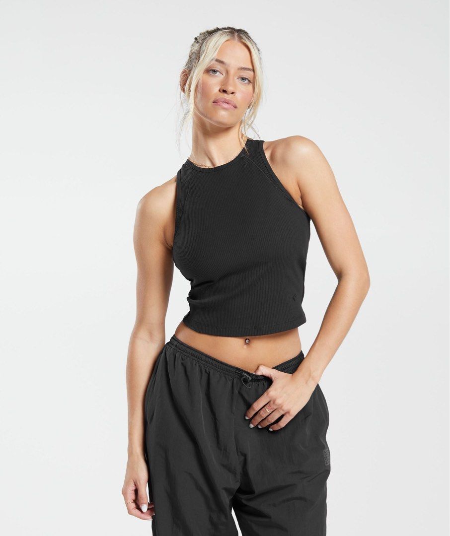 GYMSHARK - RIBBED MIDI TOP (Category: Activewear) located in Bacolod City. Submitted by mic_moneyyyyy (Listing ID 1429964000, Image 1). Description: GYMSHARK - RIBBED MIDI TOPS Size : Small Width : 14 Length : 19 Condition : Excellent No issue need wash .