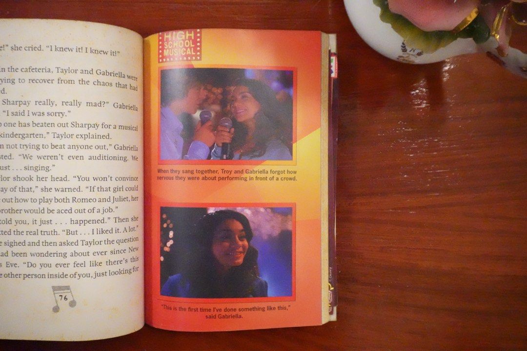 High School Musical Junior Novel (Category: Children's Books) located in Caloocan City. Submitted by bycara (Listing ID 1429931281, Image 2). Description: High School Musical Junior Novel and a poster. The book is based on the Disney Channel Original Movie. Condition: • Pre-loved with yellowing pages • Plastic cover protected 🛵: Pick-up or delivery via Grab/Lalamove. Buyer to shoulder fees. 📍: North Caloocan City.