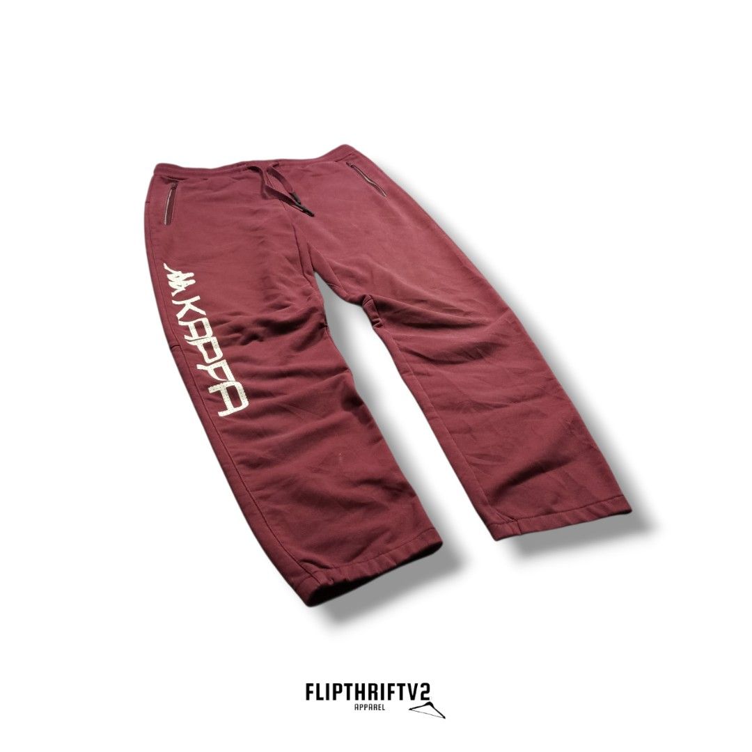 (SALE) ❗ Kappa Maroon Sweatpants (Category: Joggers) located in San Jose del Monte. Submitted by jmpladero (Listing ID 1429871064, Image 3). Description: Brand: KAPPA jogger pants Condition: Good Condition Color Rate: 9.8/10 Issue: none Color may vary to lighting Waist 36-42 Length 41 Mine ₱249 ⚠️ Flaker will be posted.