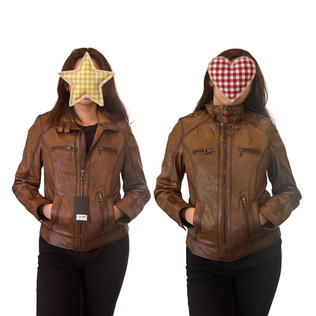 Karizma Brown Leather Jacket (Category: Coats, Jackets and Outerwear) located in Las Pinas. Submitted by ctrldianne (Listing ID 1429957870, Image 3). Description: - bought from turkey - never used, still has price tag - genuine lamb leather - xxl on tag but fits s-m - no issues - RFS: i have no use for it, quite small on me .