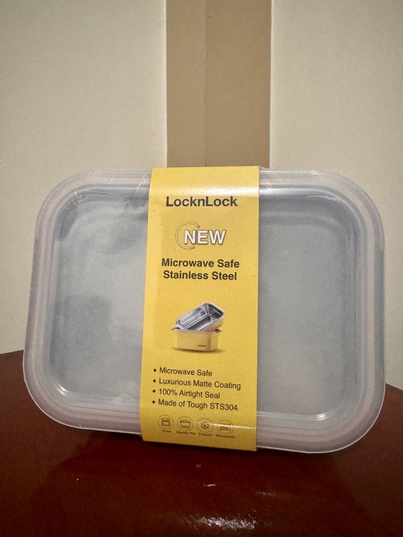 LocknLock Microwave Safe Stainless Steel Container 1.2L (Category: Food Organization & Storage) located in Tayug. Submitted by pearly2124 (Listing ID 1430008138, Image 1). Description: - Orig Price: 899.00 - Selling for 850.00 inclusive of shipping.