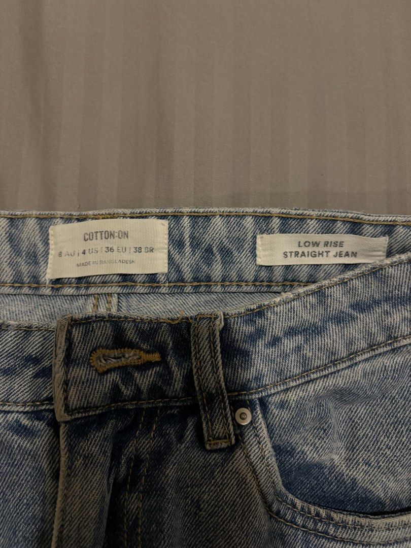 Low rise straight jean - Cotton on (Category: Jeans) located in Quezon City. Submitted by perry.declutters (Listing ID 1429960650, Image 1). Description: rfs: does not fit me anymore bought for around 2k-3k .