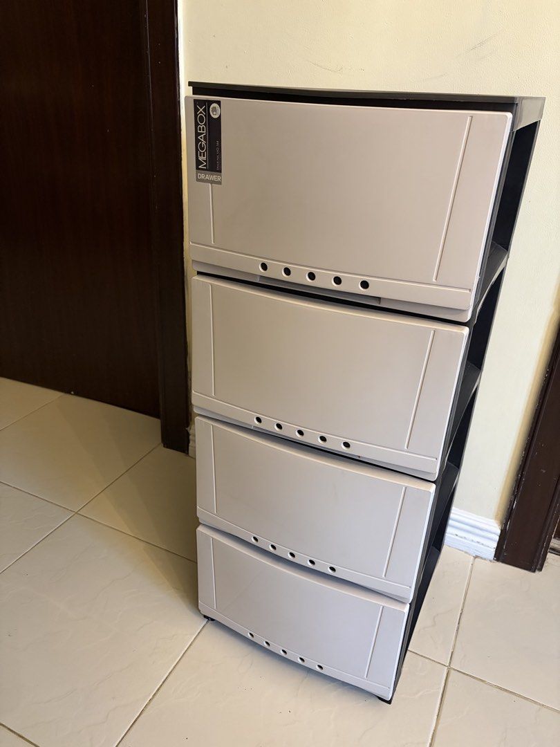 Megabox 4-Drawer Cabinet (Category: Shelves, Cabinets & Racks) located in Muntinlupa City. Submitted by jules012 (Listing ID 1429943533, Image 3). Description: RFS : No longer need.