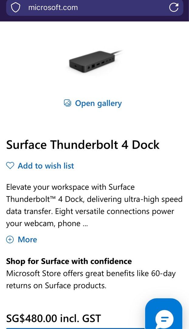 Microsoft Thunderbolt 4 Dock - USB-c472219379209359362