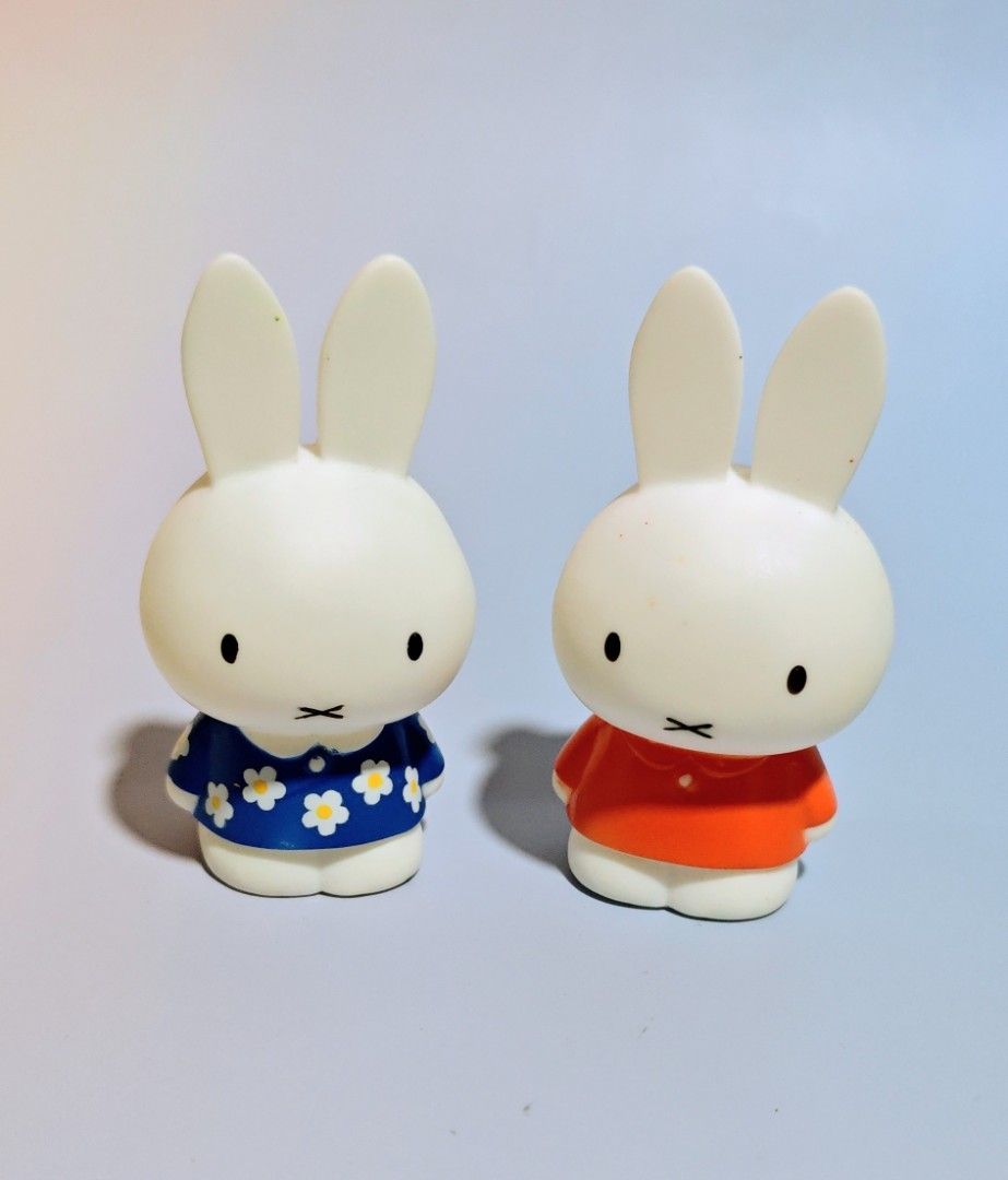 Miffy mini figures (Category: Designer & Blind Box Toys) located in Manila. Submitted by yourfavoritethings7 (Listing ID 1430006366, Image 2). Description: Green - ❌SOLD❌ Brown - ❌SOLD❌ The rest are still available. Puppet fingers are made of plastic materials except the sleeping one. Miffy finger puppet - 150 php each Sleeping miffy mini action figure - 200 php All with markings. With noticeable issues and stains. As is..