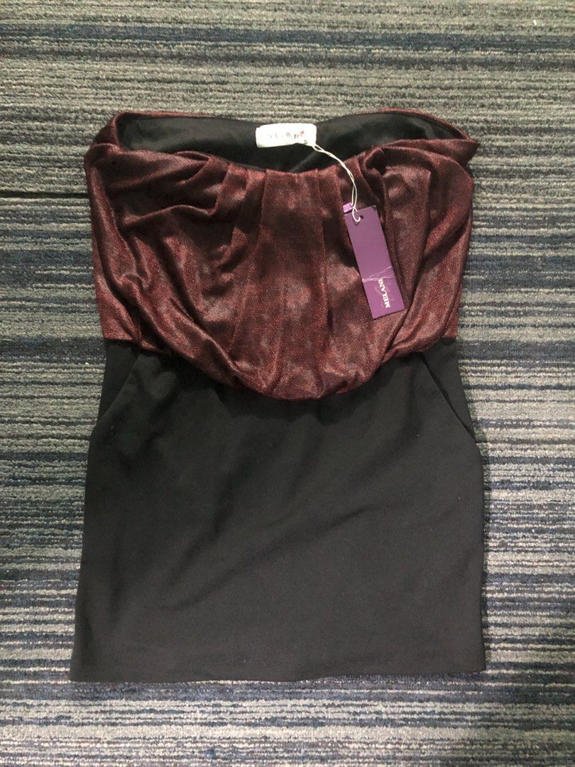 Milan Strapless Dress (Category: Dresses) located in Manila. Submitted by stro3rr1 (Listing ID 1429983810, Image 1). Description: 🌃 Strapless 2 in 1 Dress -S/L 🌃 Peatop Black Coat -Xs/M 🌃 Gcash/pick up 🌃 SJDM/Tondo Manila 🌃 J&T/Lalamove.