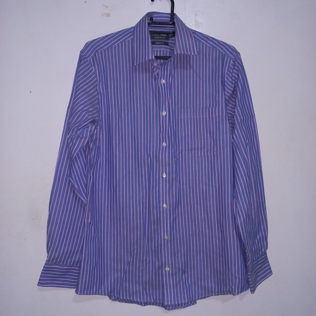 M&S Man Marks and Spencer Striped Shirt Medium - Large (Category: Tshirts & Polo Shirts ) located in Mangaldan. Submitted by breadwinners (Listing ID 1430000278, Image 1). Description: Brand New washed and stored pink and light blue stripes.