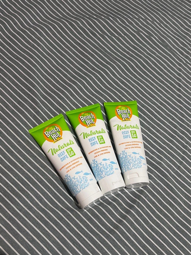 NEW Beach Hut Reef Safe Sunblock SPF 50 (Category: Face Care) located in Muntinlupa City. Submitted by imnavi (Listing ID 1429946449, Image 1). Description: NEW & UNUSED Beach Hut Reef Safe Sunblock SPF 50 ₱600 each (original price ₱689 each) RFS: Didn’t receive it in time for our trip. No longer needed :).