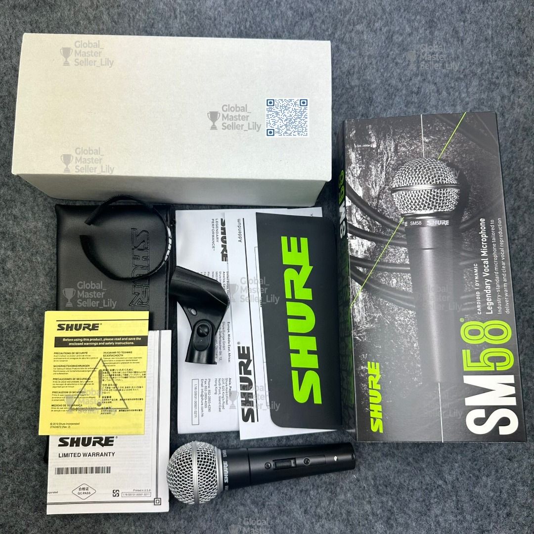 ✨💯【only 3】Shure SM58S Professional Dynamic Microphone – Classic Vocal Microphone for Live Performances & Studio Use