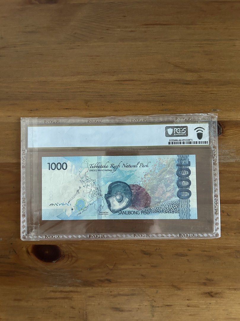 PCGS 66 PPQ Philippines 1000 Piso Banknote (Category: Currency) located in Taguig. Submitted by rarefinery (Listing ID 1429867117, Image 2). Description: .