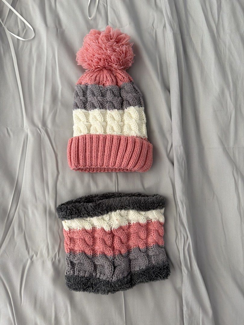 Pink Beanie and scarf (Category: Hats & Beanies) located in Manila. Submitted by spring2025 (Listing ID 1429886002, Image 1). Description: .