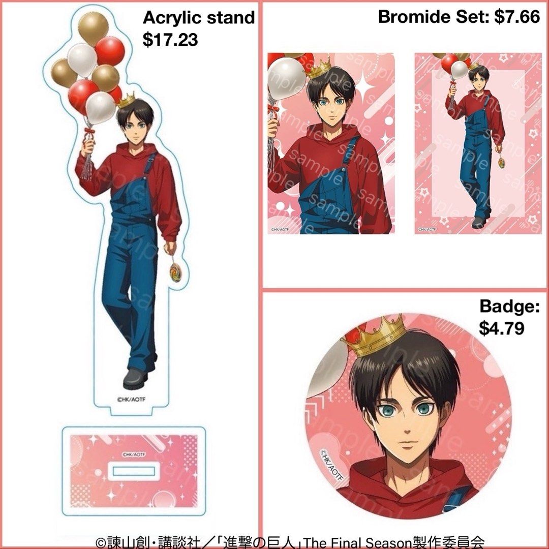 [PO] AOT attack on titan PriCafe Princess Cafe Goods Eren Birthday 2026 ...