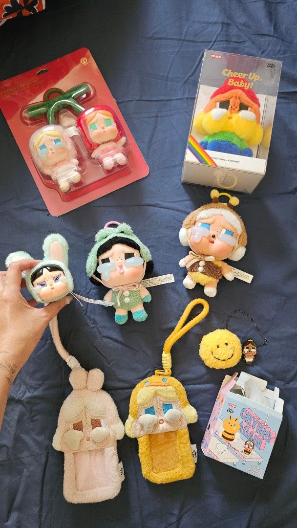 Pop Mart Crybaby Bundle (Category: Plushies & Soft Toys) located in Taguig. Submitted by frugalbel.mnl (Listing ID 1429907586, Image 1). Description: LFB | LFB Pop Mart Crybaby Plush Set - Quitting Sale 😅🫶 Selling as bundle only - Crying Again Series - Plush Badge (Baby Brown) and Cheer Up, Baby Plush Pendant unused ✨️ - Note that both pouches need cleaning 💸 ₱5,600 (negotiable) 📍 BGC/Taguig MOP: Maya, GCash, BPI MOD: Lalamove/Grab Express (c