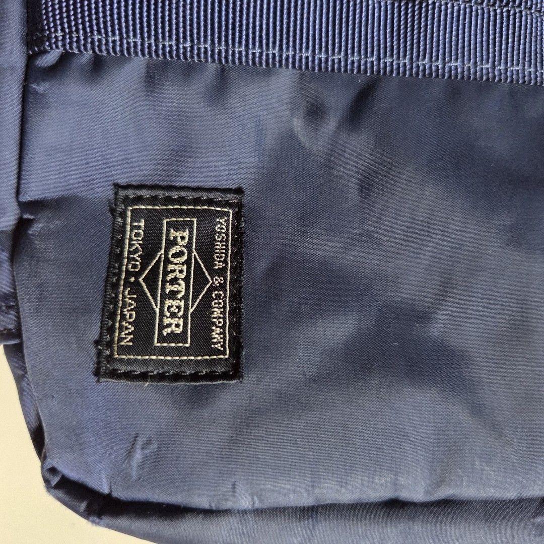 PORTER YOSHIDA & CO. Tote Bag (Category: Tote Bags) located in Tayabas. Submitted by old.dani (Listing ID 1429870037, Image 3). Description: Dimensions: 495 mm x 482 mm x 127 mm (H x L x W) Overall Height (w/ strap) - 622.5 mm Volume: 30L Color: Navy Blue Hardware: Zipper Material: Front: Nylon twill (Surface: weakly water repellent) (Back: PVC processing) Cordura ballistic nylon (back side: polyurethane processing) Back: Nylon ripstop (Surface: 