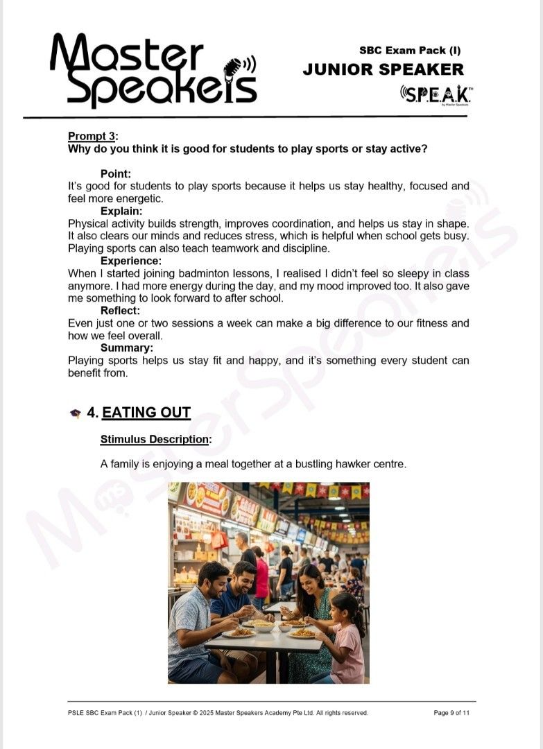 PSLE P5/P6 English Oral SBC Reading Aloud, Hobbies & Toys, Books