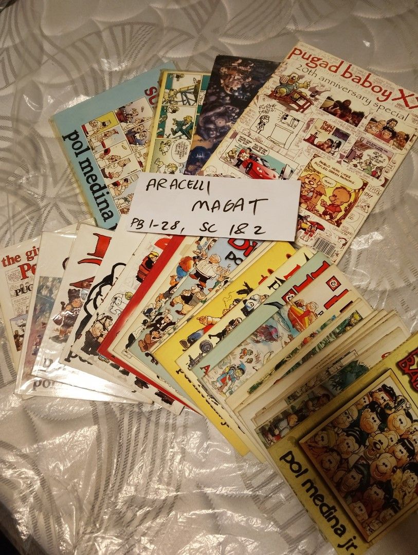 Pugad Baboy Comics (Category: Comics & Manga) located in Quezon City. Submitted by ElyBoy (Listing ID 1429946638, Image 1). Description: pugad baboy 1-28 sunday comics 1 & 2 (good condition, used but not abused) package only.. PACKAGE ONLY! meetup: SM san jose Del Monte, bulacan 25,000 pesos paid via gcash note: mag ingat sa ibang seller na scammer na nagphoto grab ng pictures ko at pinopost na for sale nila kagaya netong dummy account na to: nam