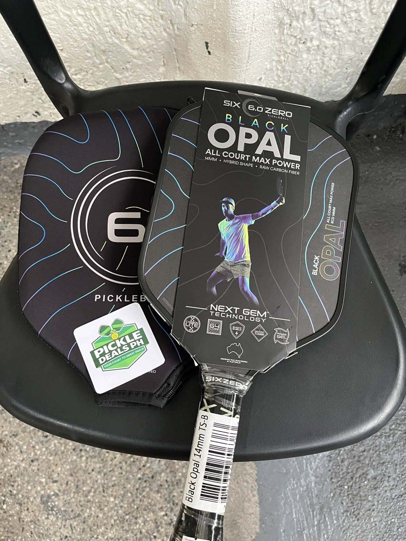 Six Zero Black Opal 14mm Pickleball Paddle (Category: Racket and Ball Sports) located in Pasig City. Submitted by preloved.dk_ (Listing ID 1430017522, Image 1). Description: Six Zero Black Opal 14mm All foam paddle Brand new Inclusions: Paddle Cover Freebies: PPF Edge guard & Overgrip 📍Angono, Rizal MOP: Gcash/Maribank only ☺️ MOD: Meet-up at SM Angono/LBC/Lalamove/GrabExpress .