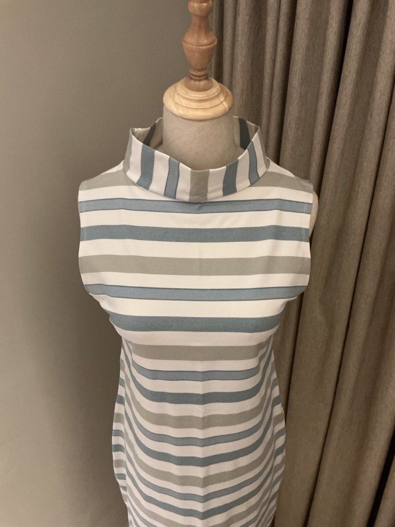 Striped Sleeveless Maxi Dress (Category: Dresses) located in Quezon City. Submitted by maf90 (Listing ID 1429994079, Image 3). Description: Fits M-L Turtleneck Sexy Dress .