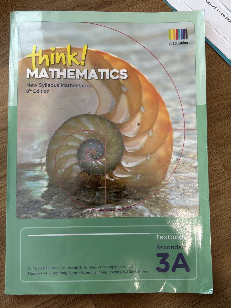 Think Learning Math Book Think! Mathematics Textbook Secondary 3A, Hobbies & Toys, Books ...