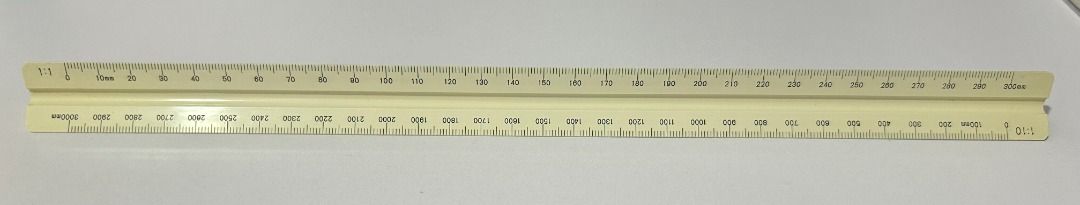 Triangular Scale Ruler (FujiCorona) (Category: Stationery & School Supplies) located in Quezon City. Submitted by aster10 (Listing ID 1429925986, Image 2). Description: Scales: 1:1 / 1:10, 1:2 / 1:20, 1:5 / 1:50 For drafting, design, and engineering. Used 1 semester of architecture (stopped due to illness). Slight ink on 1:20 scale (pic 3) No chips/damage. .
